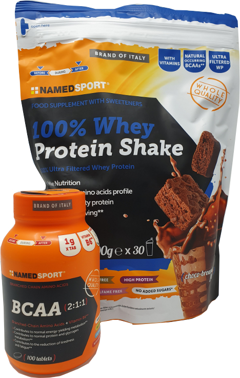 100% Whey Protein Shake + BCAA 2:1:1 Named Sport