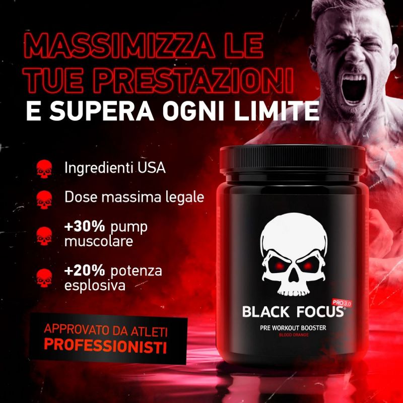 Immagine per Black Focus Pro 3.0 Extrem Pre-Workout Black Focus Pro 3.0 Extrem Pre-Workout