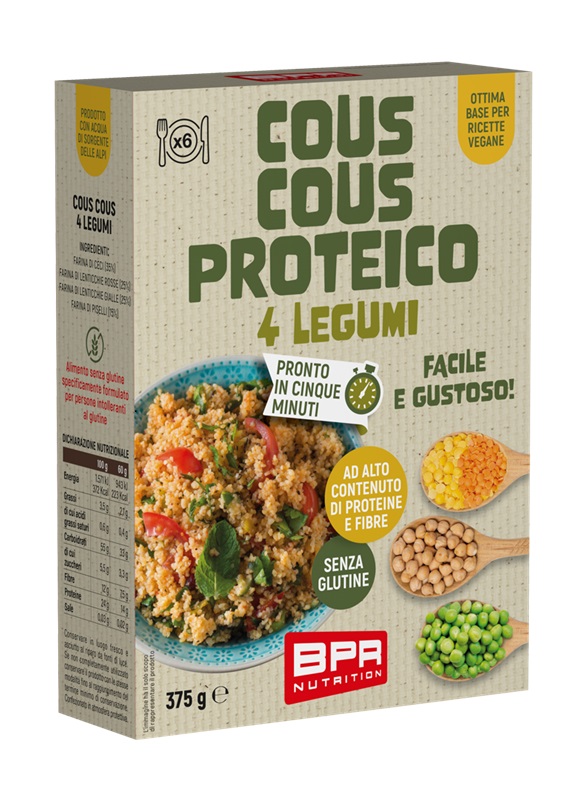 BPR Nutrition Cous Cous Proteico 4 Legumi senza glutine