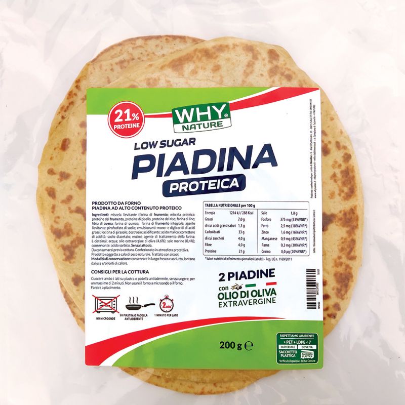 Why Nature PIADINA PROTEICA Low sugar