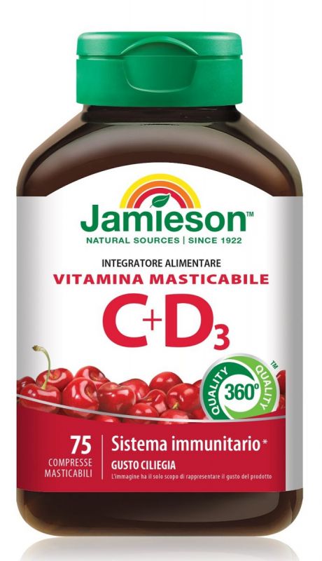 Jamieson Vitamina C+D3 masticabile Ciliegia